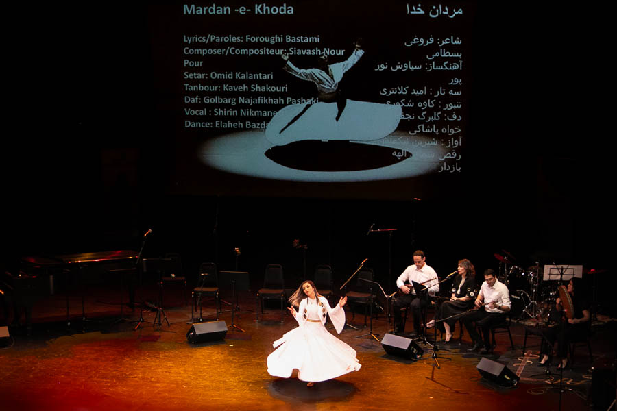 A persian dancer performs a traditional dance during Yalda Night in Ottawa.